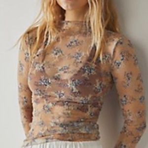 NOT FOR SALE Free People Lady Lux Layering Top in Taupe Combo size large